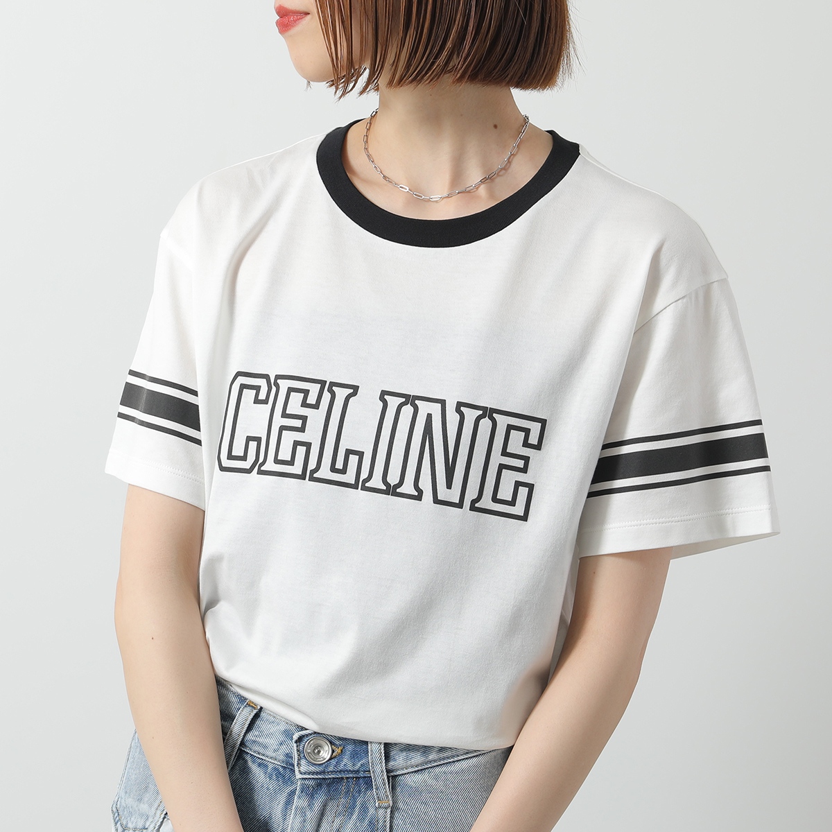 【アーカイブ】CELINE 19aw エディ期 ボーダーカットソー 19AW Celine カートコバーン ボーダー Tシャツ XS ニット素材