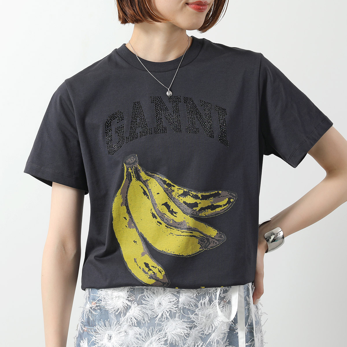Ganni【ガニー】basic jersey cocktail relaxed t-shirt 