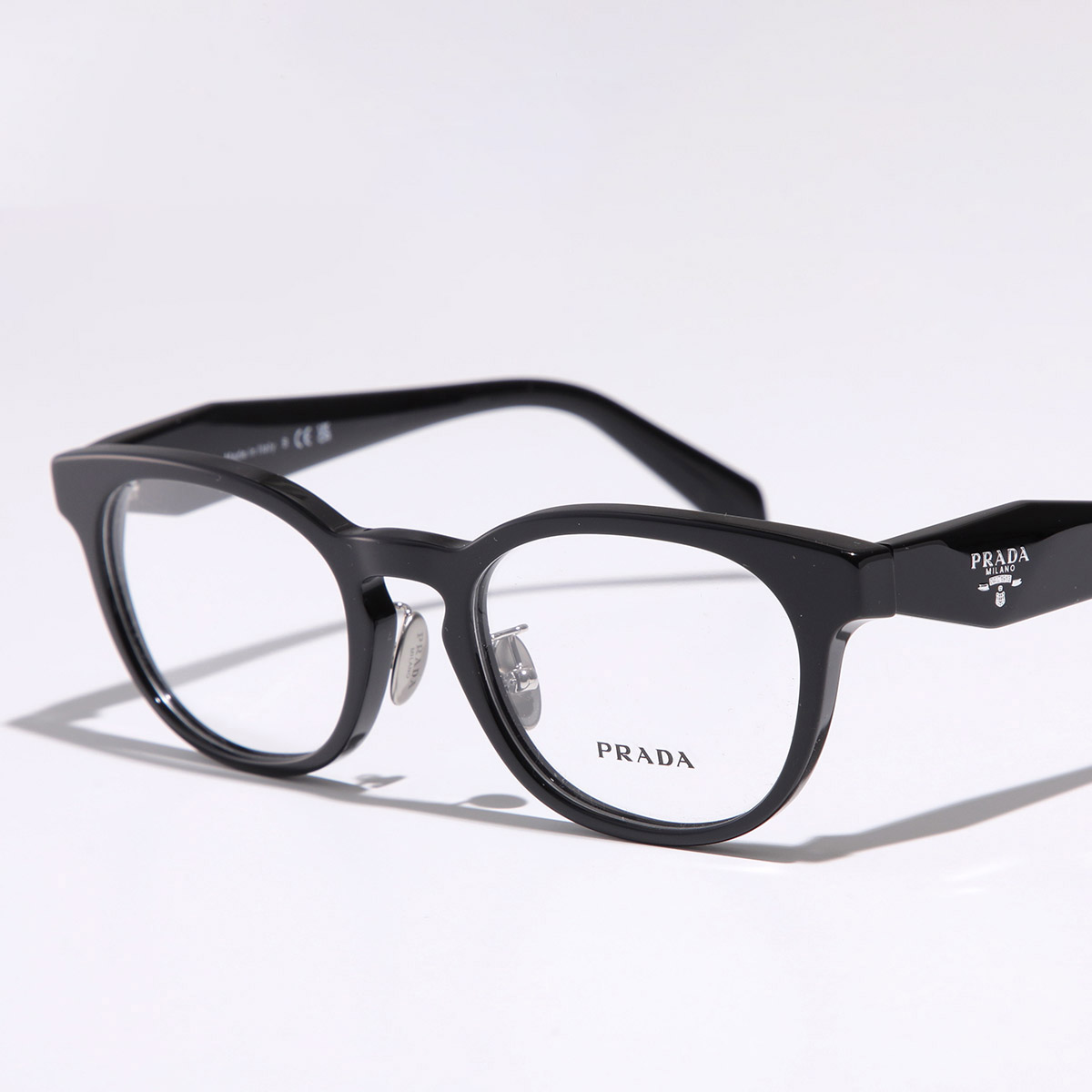 正規品 PRADA プラダ ウェリントン ブラック グレー メガネ H883 PRADA プラダ メガネ VPR 19Z メンズ ウェリントン型 セル