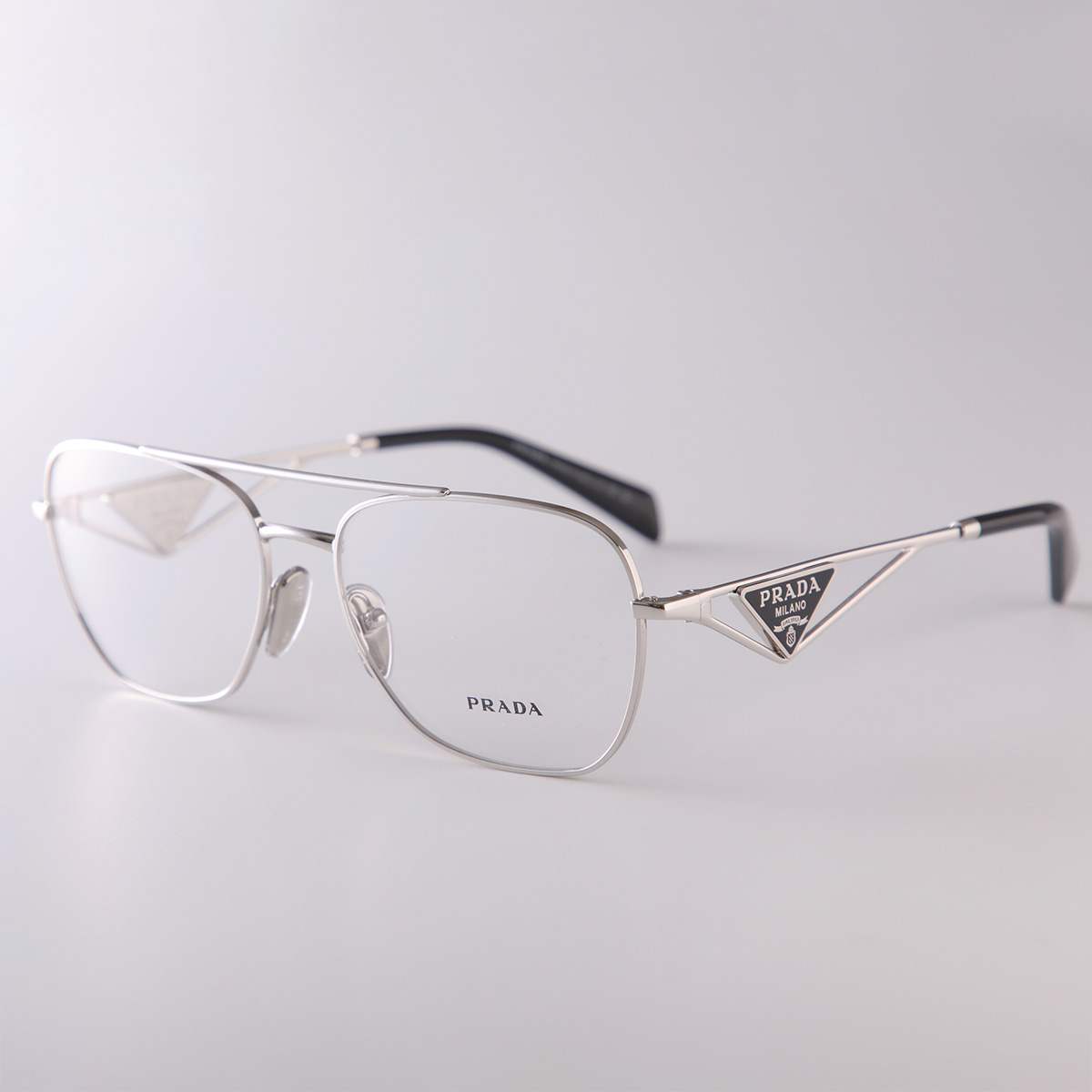 極美品　PRADA プラダ　ティアドロップサングラス　メガネ　付属有り PRADA（プラダ） メガネ VPR B50 メンズ ティアドロップ型 メタル