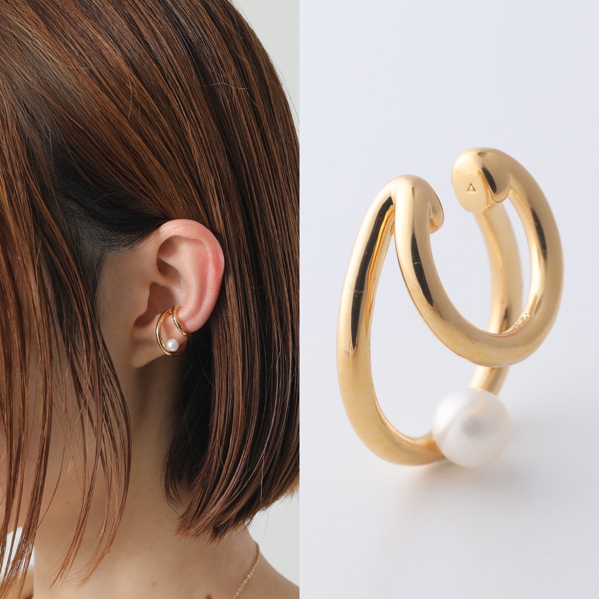 Otiumberg/オティウムバーグ パヴェ コンセロ イヤーカフ Otiumberg オティウムバーグ イヤーカフ Double Pearl Ear Cuff