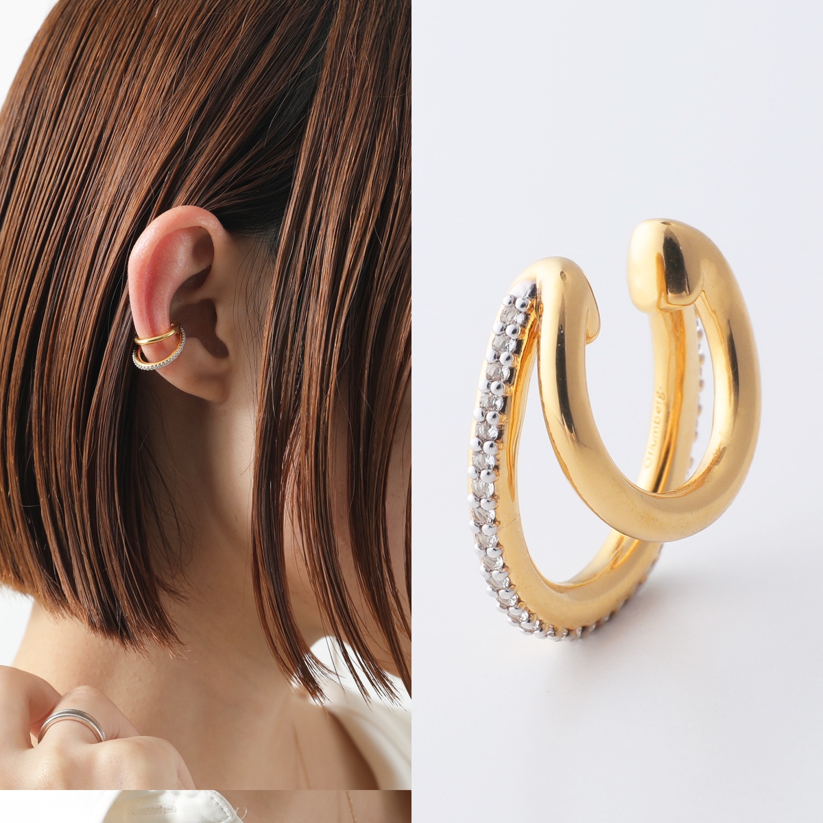 Otiumberg/オティウムバーグ パヴェ ダブルイヤーカフ Otiumberg オティウムバーグ イヤーカフ Pave Double Ear Cuff