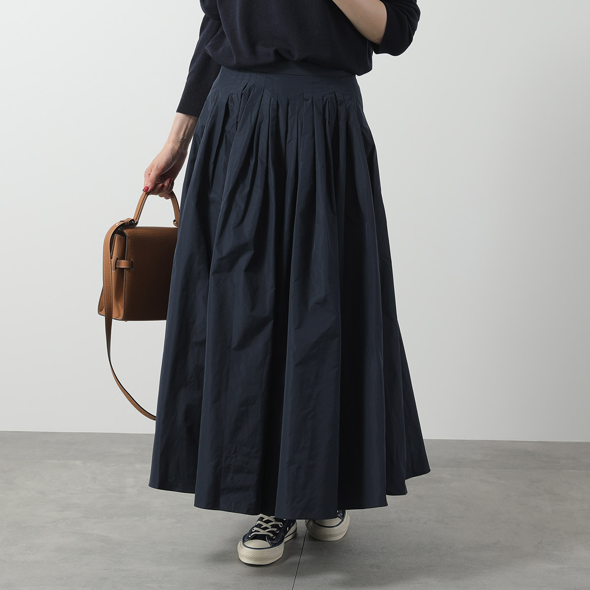 ★S Max Mara★Jokey プリーツタフタスカート ジョーキー] タフタ プリーツ スカート, camel | 