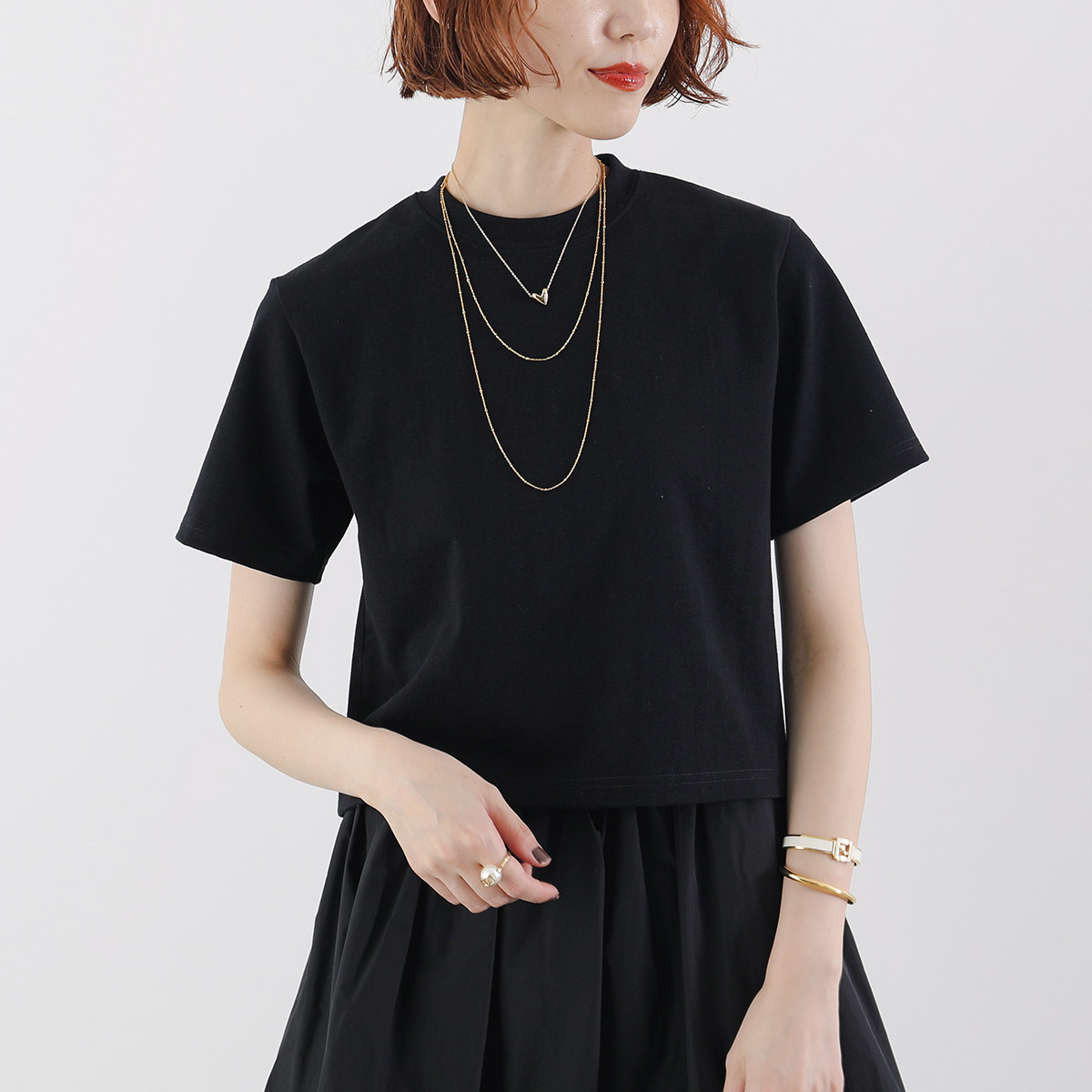 anana アナナ Tシャツ a19-007 レディース 半袖 コンパクト コットン カットソー クルーネック カラー2色 anana アナナ Tシャツ a19-007 レディース 半袖 コンパクト