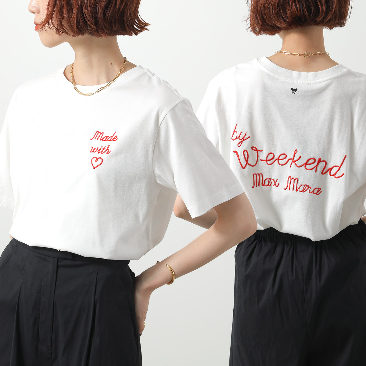 未使用品　Max Mara マックスマーラ　Tシャツ ロング　総柄　デザインT org.jpg