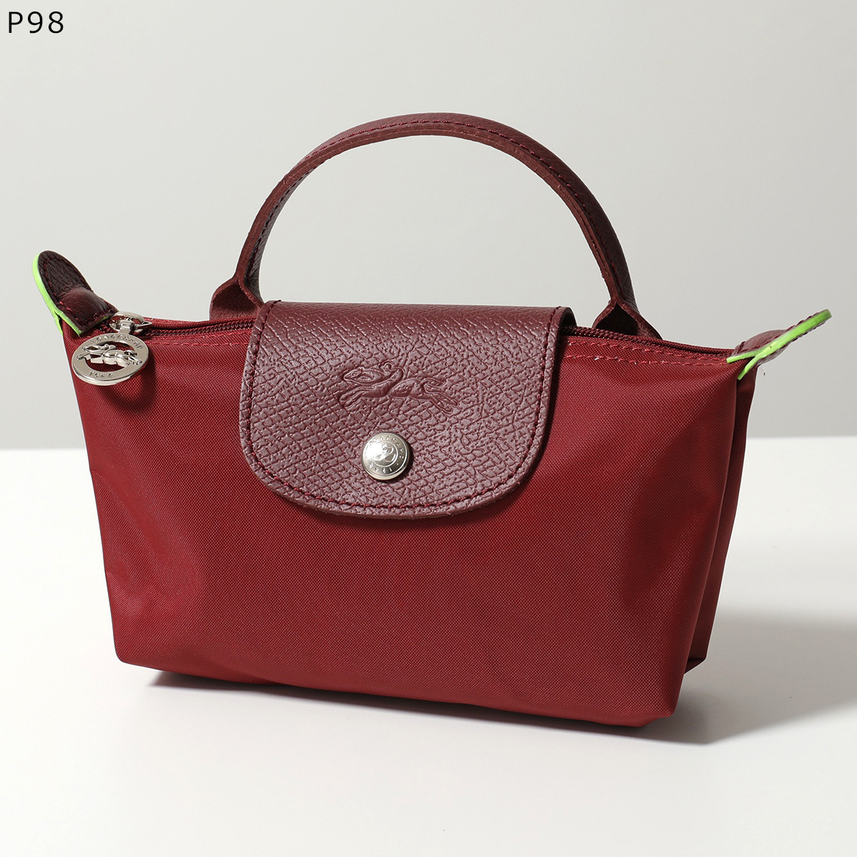 LONGCHAMP ロンシャン LE PLIAGE ORIGINAL GREEN ハンドルポーチ Le Pliage Original Pouch with handle British Green