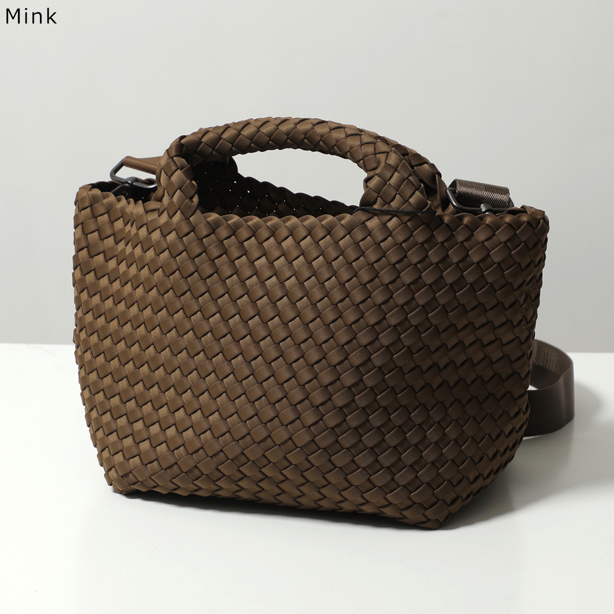 NAGHEDI ナゲディ ハンドバッグ St Barths Small Tote SN03012LD レディース ネオプレン メッシュ ショルダーバッグ 編み込み 鞄の画像