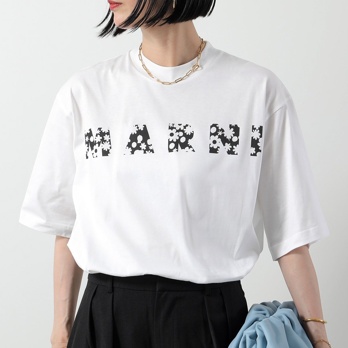 MARNI Tシャツ HUMU0223IP USCX50 半袖 カットソー MARNI マルニ Tシャツ HUMU0223IP USCX50 レディース 半袖