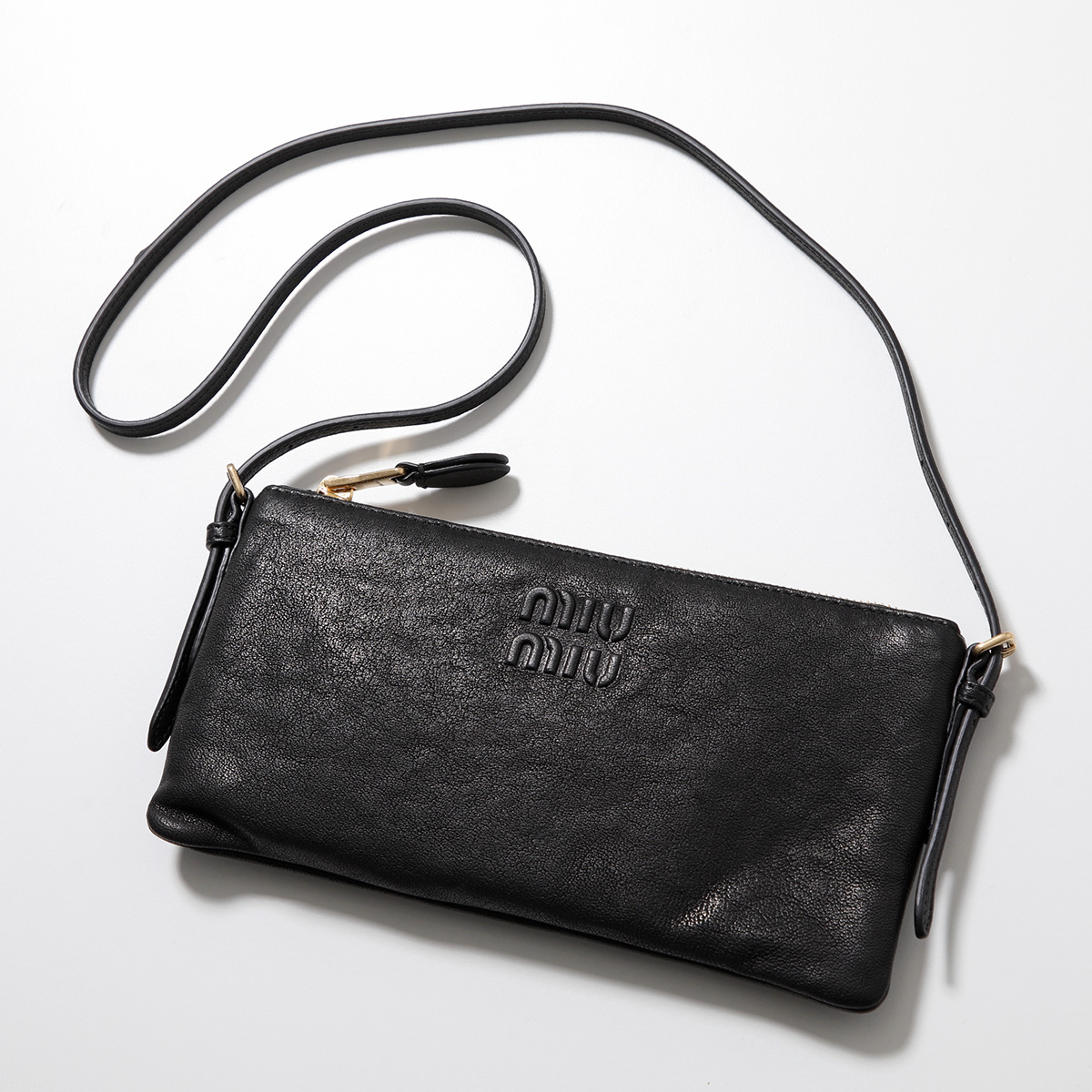 ミュウミュウ　MIUMIU クラッチ　ショルダー　バッグ　ビジュー　黒　ブラック MIUMIU(ミュウミュウ) クリスタル 2WAY ワンショルダーバッグ