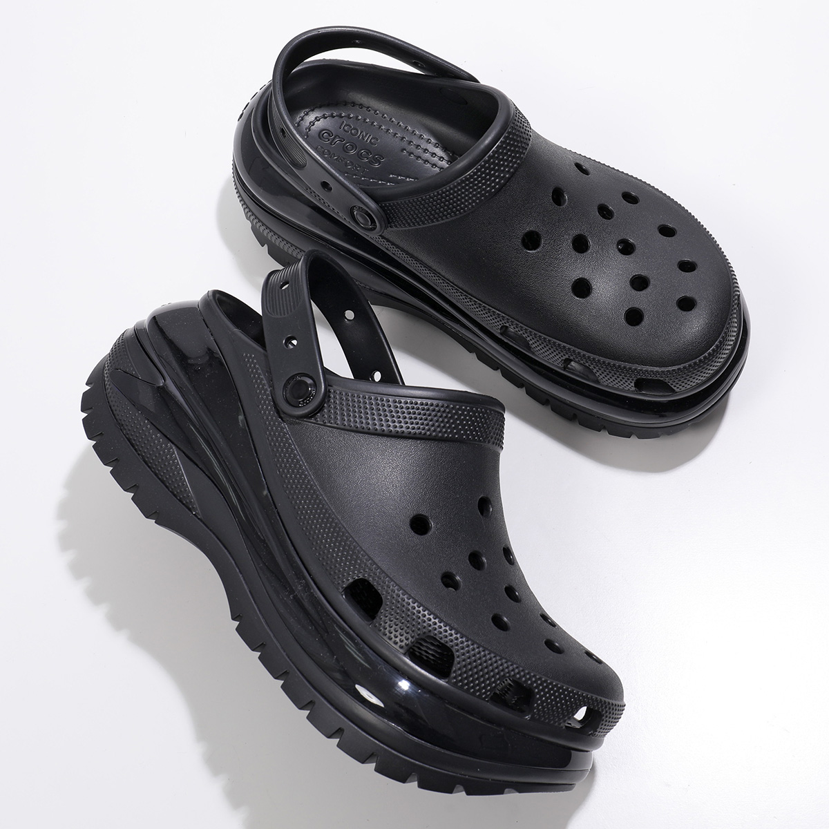 Crocs メガ クラッシュ クロッグ 　ブラック 厚底サンダル　27cm crocs クロックス サンダル MEGA CRUSH CLOG メガ クラッシュ