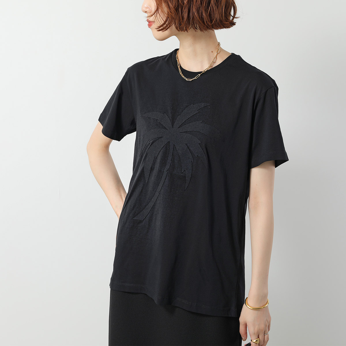 N°21 Tシャツ F053 6328 半袖 カットソー クルーネック N°21 ヌメロヴェントゥーノ Tシャツ F053 6328 レディース 半袖