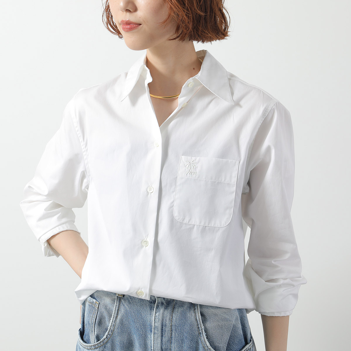 N°21（ヌメロヴェントゥーノ） シャツ G014 0074 レディース 長袖 胸