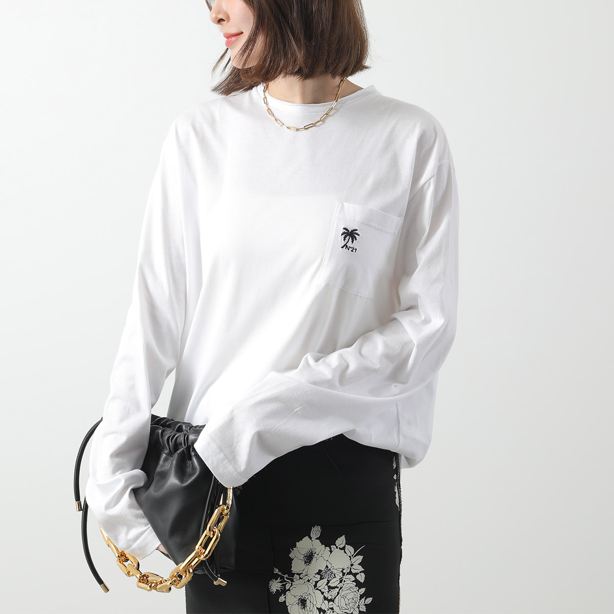 N°21 ヌメロヴェントゥーノ Tシャツ F031 4157 レディース 長袖