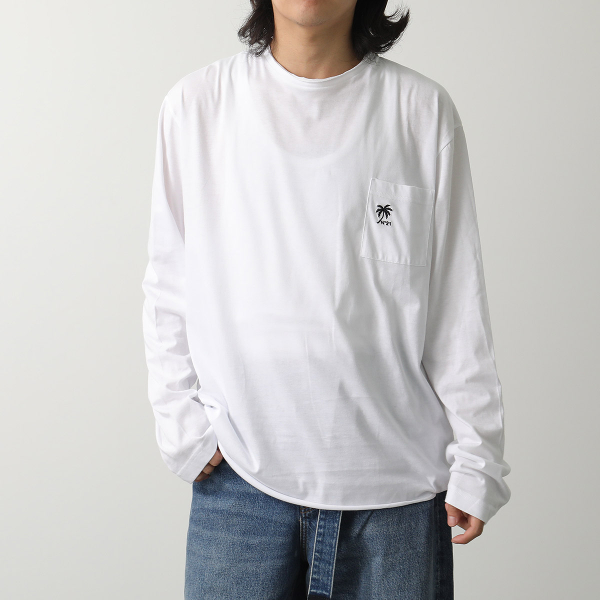 Nﾟ 21 ヌメロヴェントゥーノ Tシャツ・カットソー M 白x赤x黒