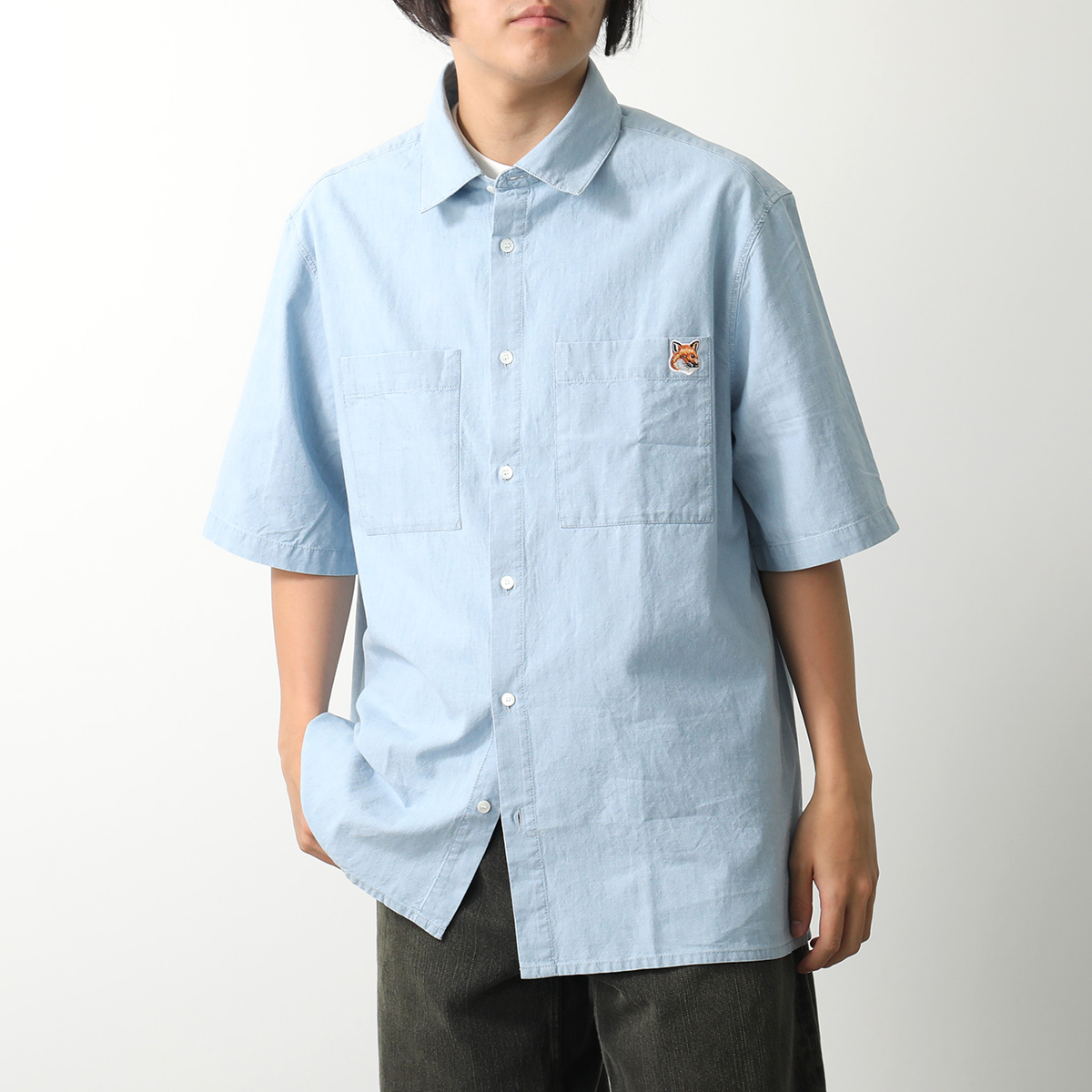 MAISON KITSUNE メゾンキツネ シャツ OM00424WC5006 メンズ 半袖
