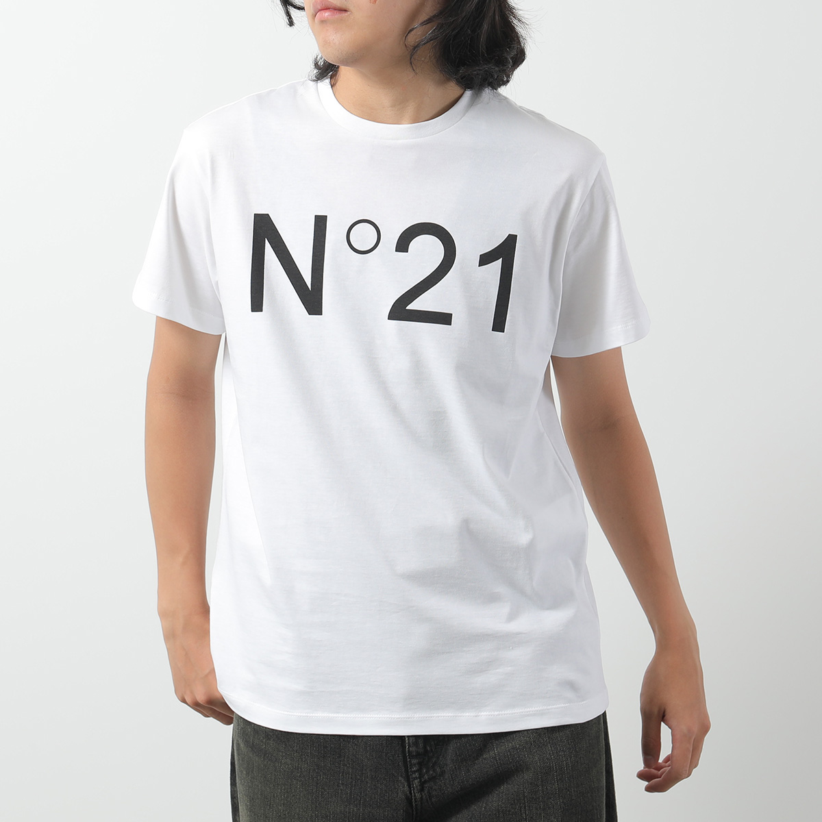 N°21 ヌメロヴェントゥーノ Tシャツ F051 6328 レディース 半袖 カットソー ロゴT クルーネック コットン カラー2色 N°21 ヌメロヴェントゥーノ Tシャツ F051 6328 メンズ 半袖