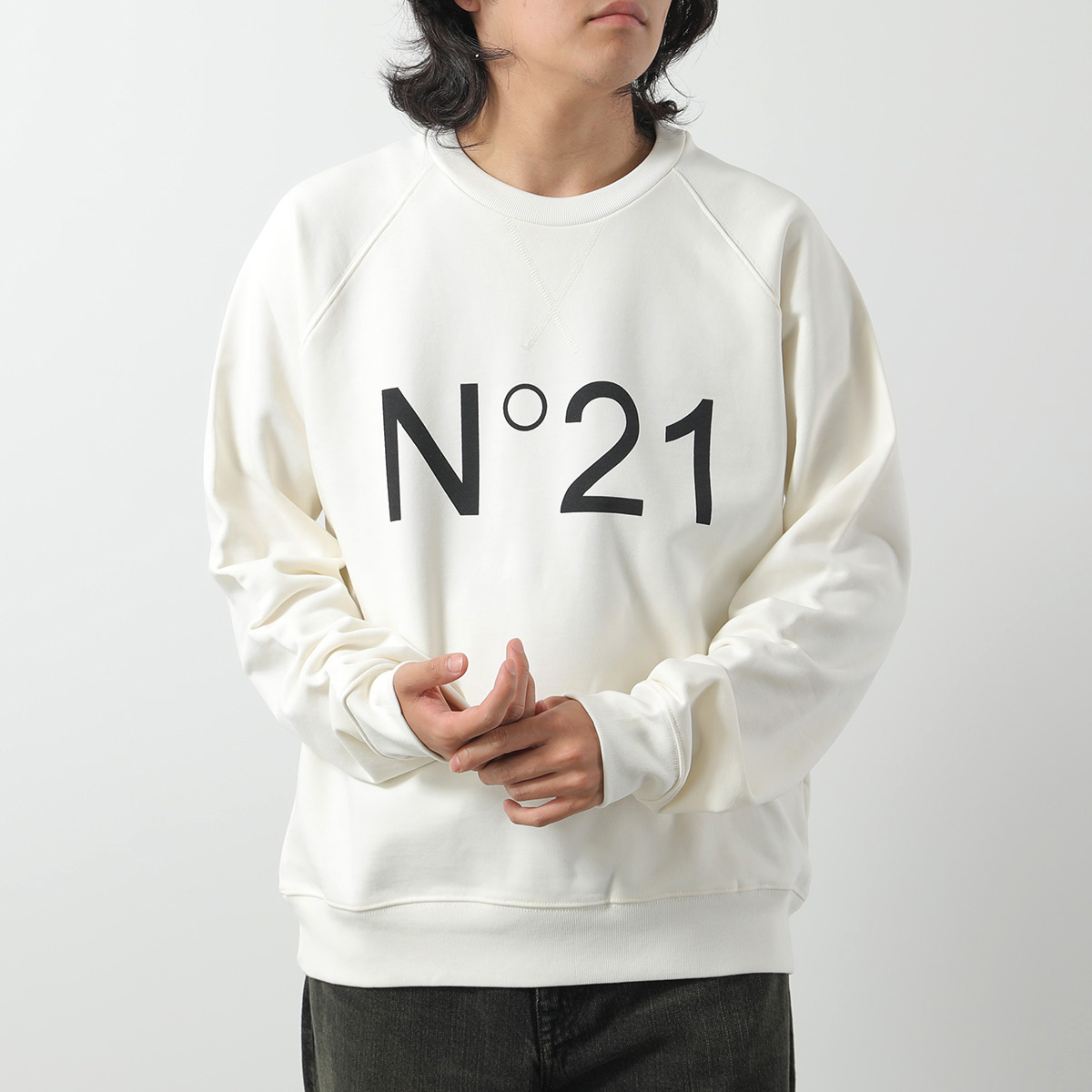 【新品】N°21 ヌメロ グレー ロゴ トレーナー e041-6329-8993.jpg