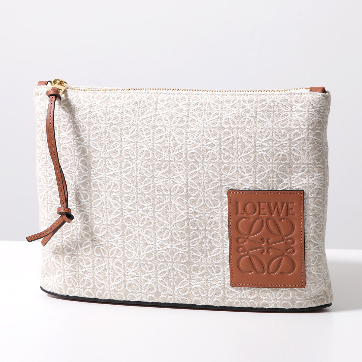LOEWE - LOEWE ロエベ アナグラム クラッチバッグ ブラウン