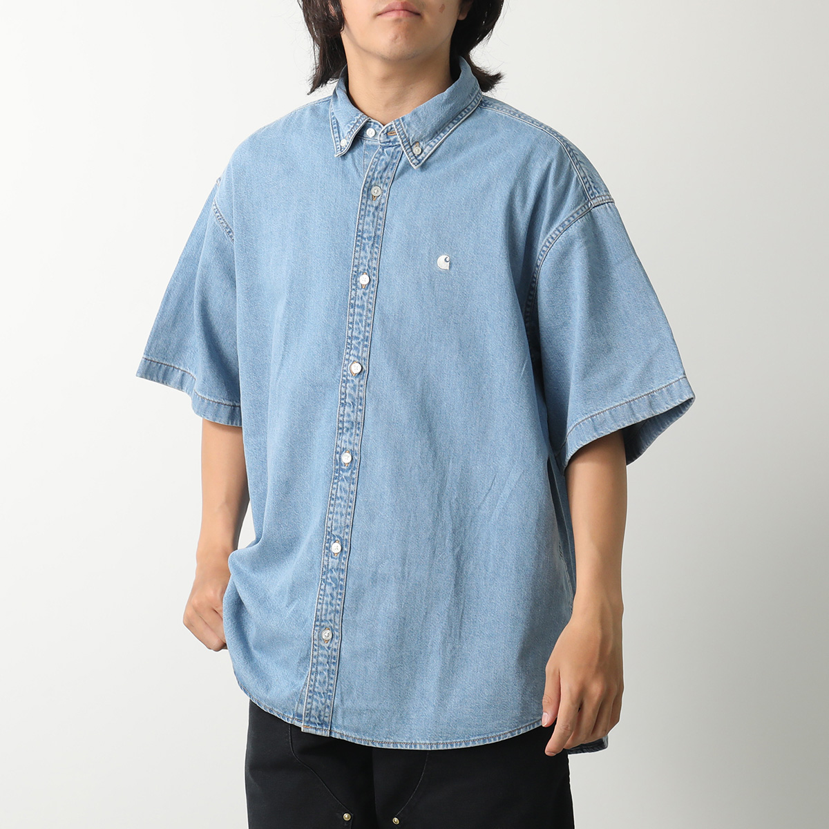 Tシャツ・カットソー Carhartt Carhartt Wip SS Lucas Shirt (I0345750106 BLUE) S/S Lucas Shirt Blue I034575 – Capsule