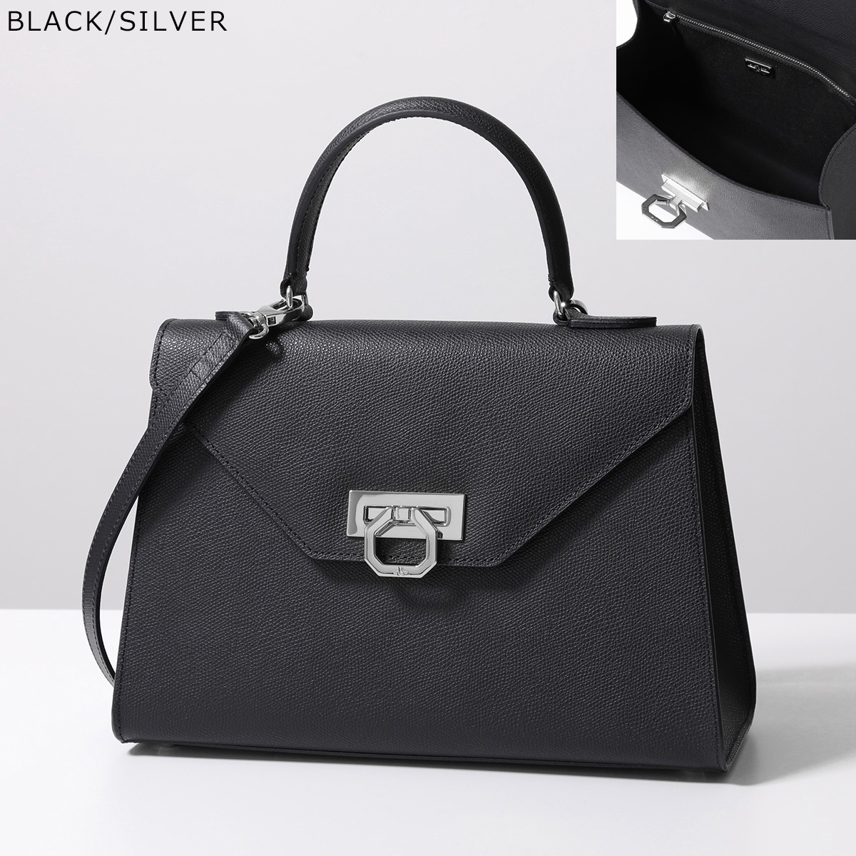 未使用✨カルボッティ エレナ ハンドバッグ 2way ショルダー レザー 黒 CARBOTTI ELENA243 カルボッティ エレナ クロスボディ2WAY