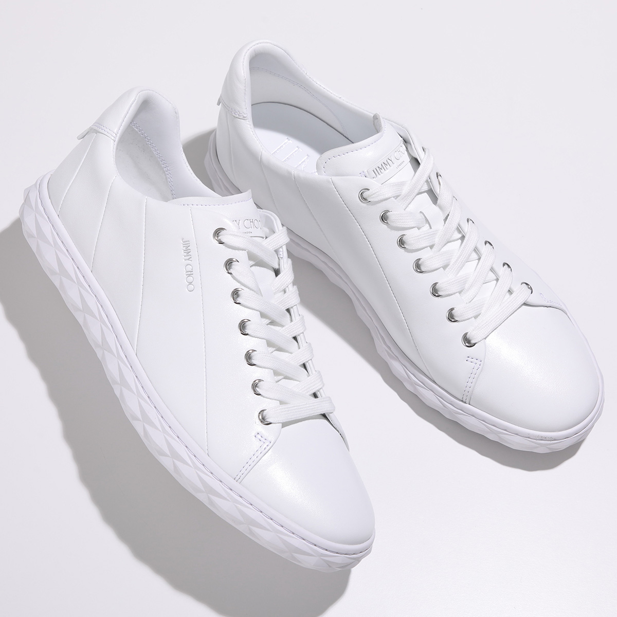 Jimmy Choo＊Diamond Light/M スタッズレザースニーカー＊送料込 JIMMY CHOO☆Diamond Light/M スタッズ ナッパレザー スニーカー