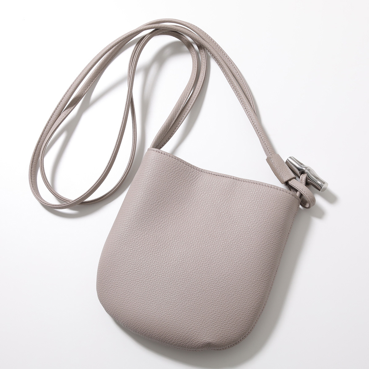 美品✨ロンシャン　ロゾ　ハンドバッグ　ショルダー　レザー　グレージュ系　2way LONGCHAMP ロンシャン ロゾ 2WAYバッグ グレー レザー