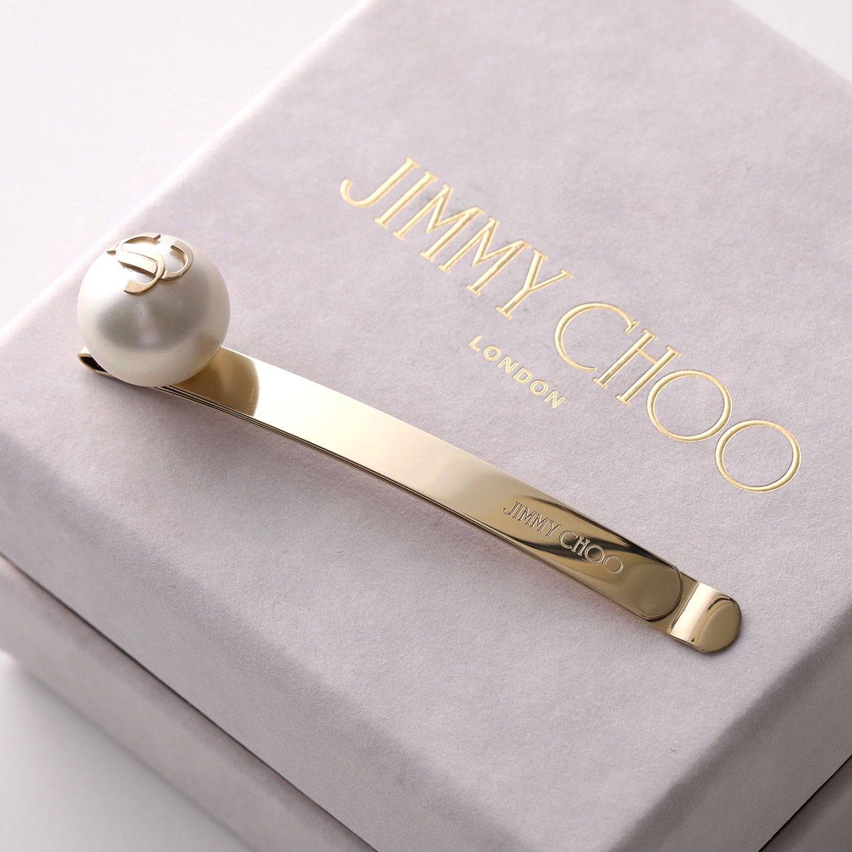 ヘアアクセサリー JIMMY CHOO extended white gold l hair clip JIMMY CHOO Jimmy Choo ジミーチュウ ヘアピン HAIR SLIDE/U DCK