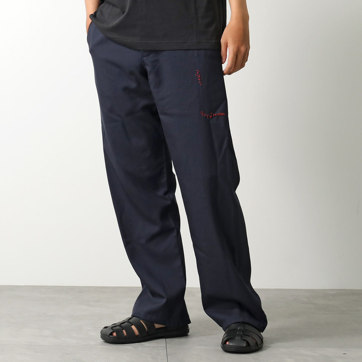 MARNI（マルニ） ウールパンツ PUMU0316SU TW839 メンズ ロゴ 刺繍