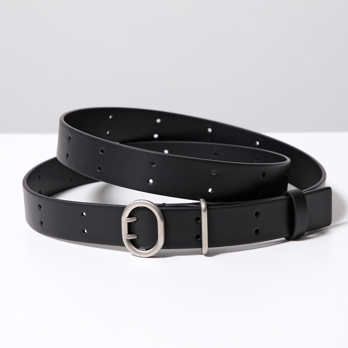 ジルサンダー Jil Sander バックル レザーベルト JIL SANDER(ジルサンダー) double buckle leather belt ダブル