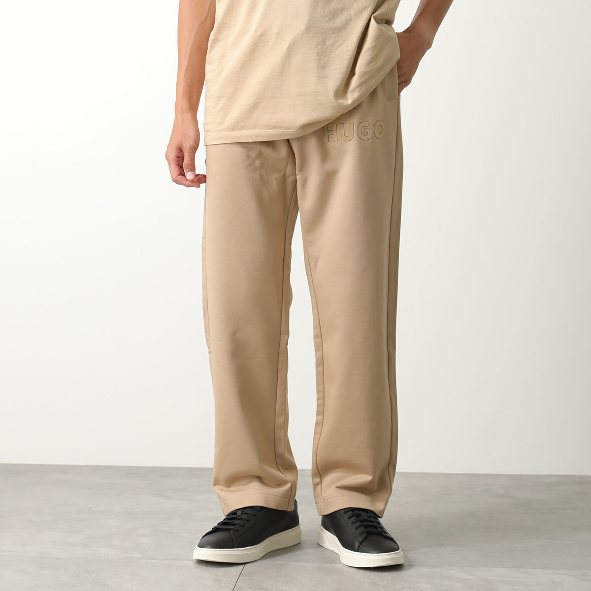 新品 HUGO BOSS スラックス 50 ユーロ製 超上質 リネン HUGO BOSS ヒューゴボス スウェットパンツ Dumrulo 50529110