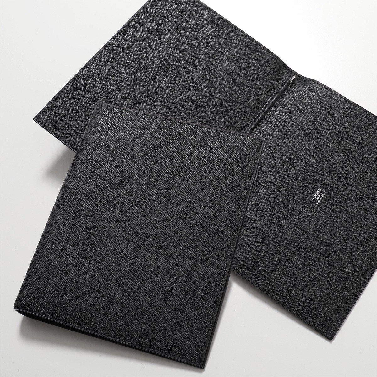 【新品未使用】HERMES エルメス 手帳カバー ブラック レザー 正規品 HERMES - HERMES エルメス ノートカバー ブックカバー 手帳