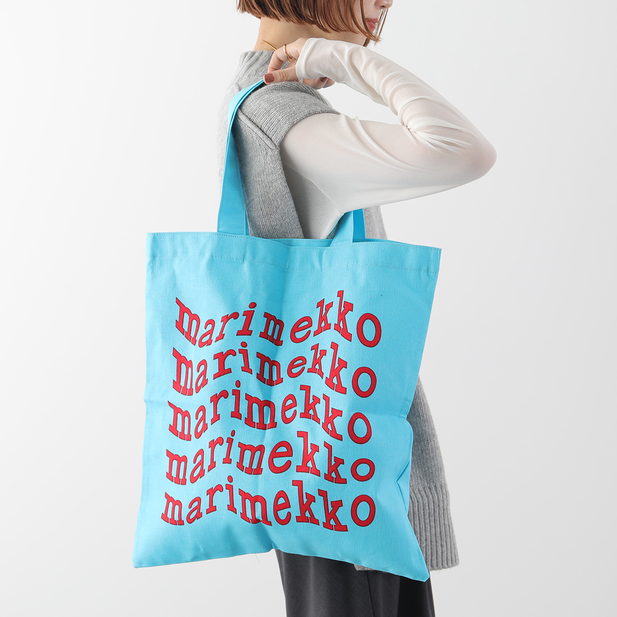 【2025AW】マリメッコ/ Vankka Logo Placement トートバッグ Marimekko - Vankka Unikko Placement / トートバッグ / ピンク