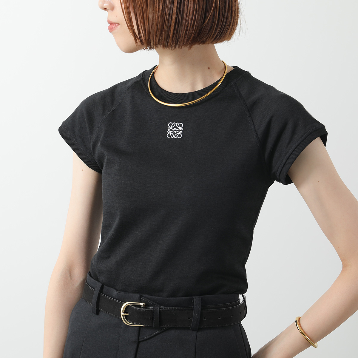 LOEWE コットン混紡 ツイスト トップス 半袖 2色 関税送料込 トラペーズ トップス（コットンブレンド） マルチカラー - LOEWE