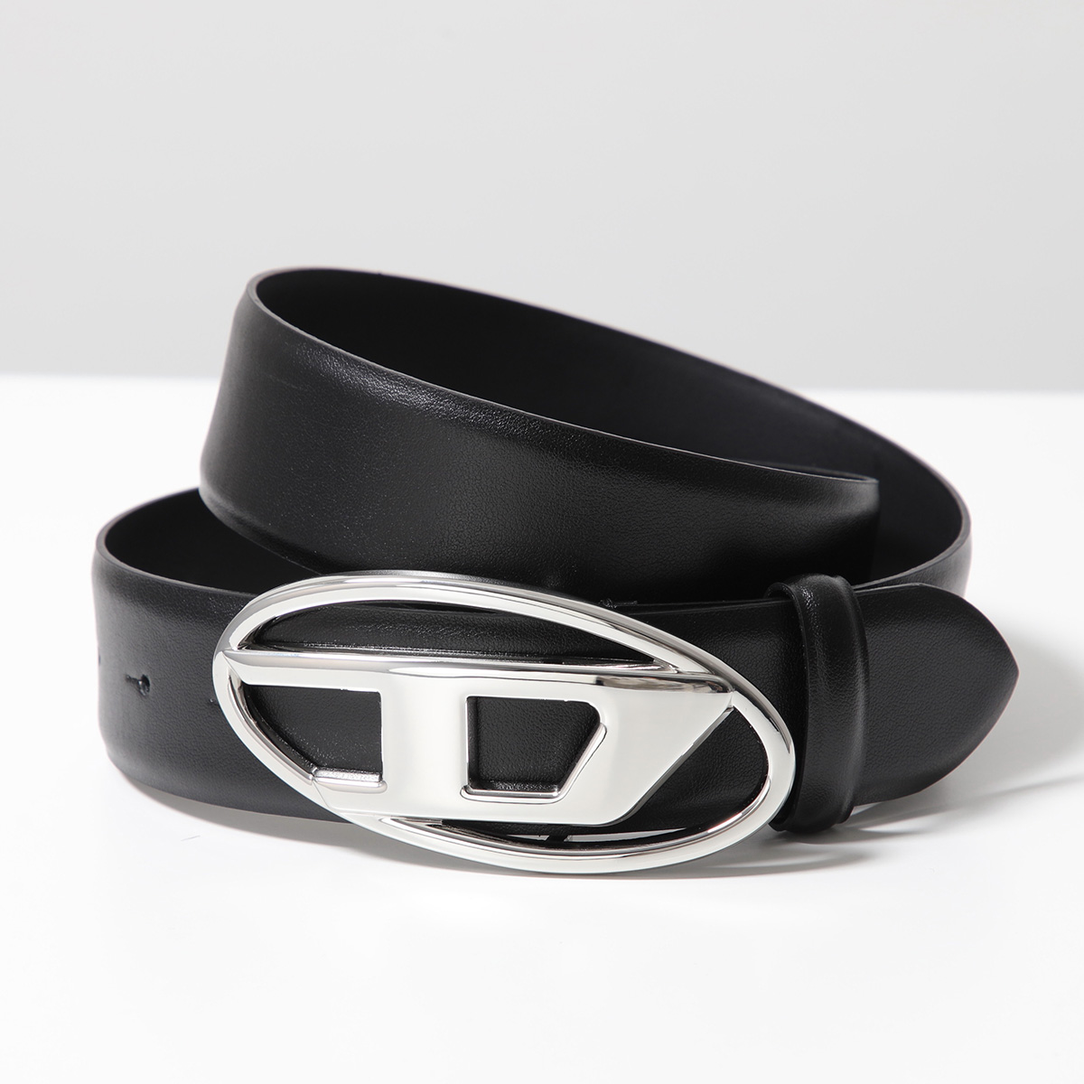 【未使用】DIESEL ラメデザイン Dメタルロゴ ベルト レディース ブラック DIESEL レディースベルト｜ファッション小物｜ファッション