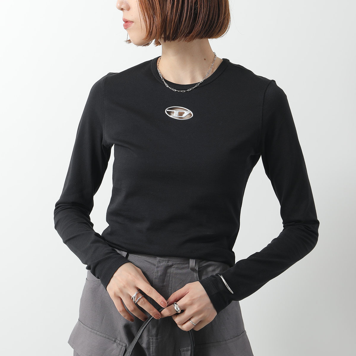 DIESEL 長袖 Tシャツ Sサイズ 透け感あり 楽天市場】DIESEL メンズ Tシャツ 長袖 ワンポイント ディーゼル