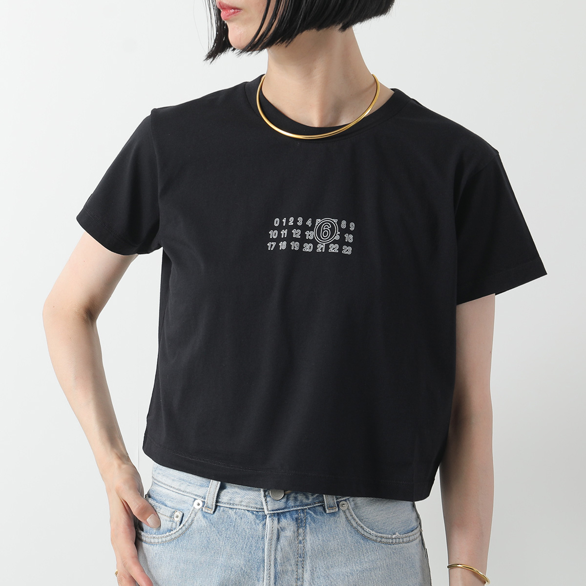MM6 エムエムシックス メゾンマルジェラ クロップドTシャツ
