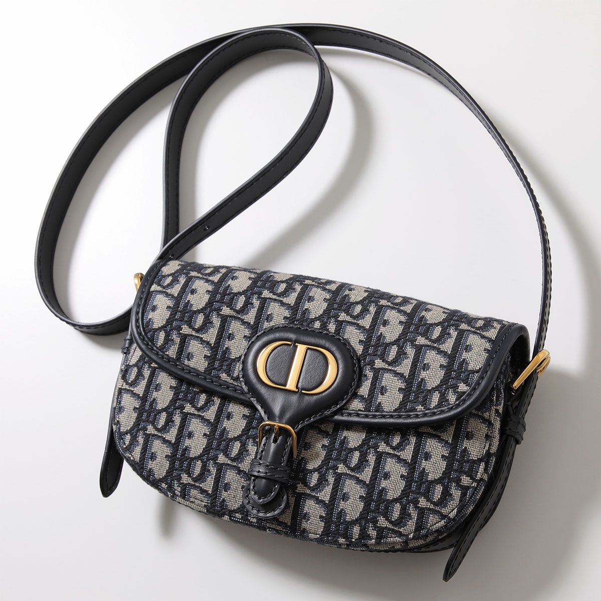yuua⭐︎様 Diorロゴネイビー×2/新品　45×45size DIOR (ディオール) グレインドカーフスキン エンボスロゴ B27