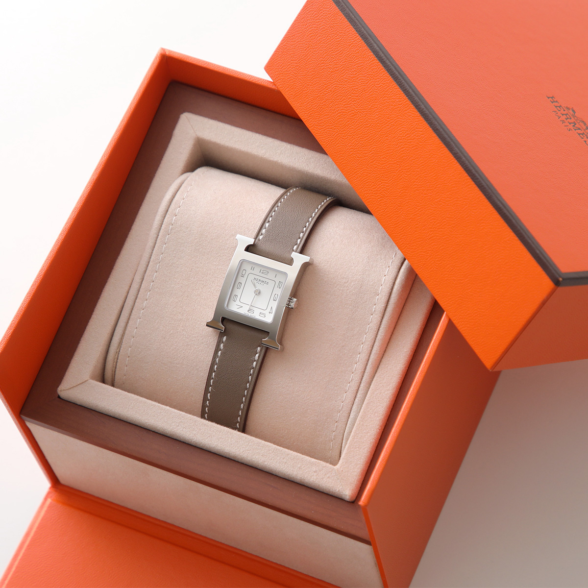 HERMES エルメス Hウォッチミニ TPM エトゥープ HERMES エルメス 腕時計 Hウォッチ ミニ TPM HH1.131 エトープ