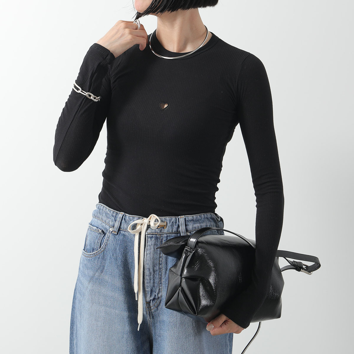 トップス BASERANGE :: HEART LONG SLEEVE TEE Heart Long Sleeve Tee in Assortment | Fine organic cotton