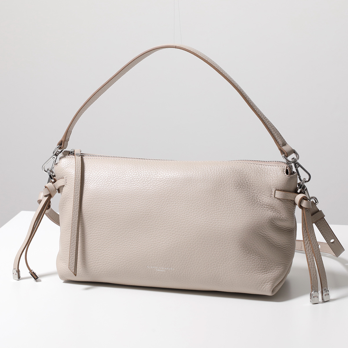 GIANNI CHIARINI ジャンニキャリーニ 本革 レザー切替 かごバッグ GIANNI CHIARINI ジャンニキャリーニ 本革 レザー切替 かごバッグ