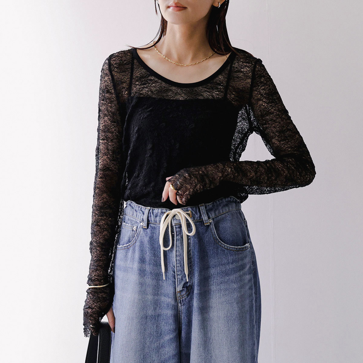 Mewl（ミュール） カットソー M253-83021 レディース レース シアー