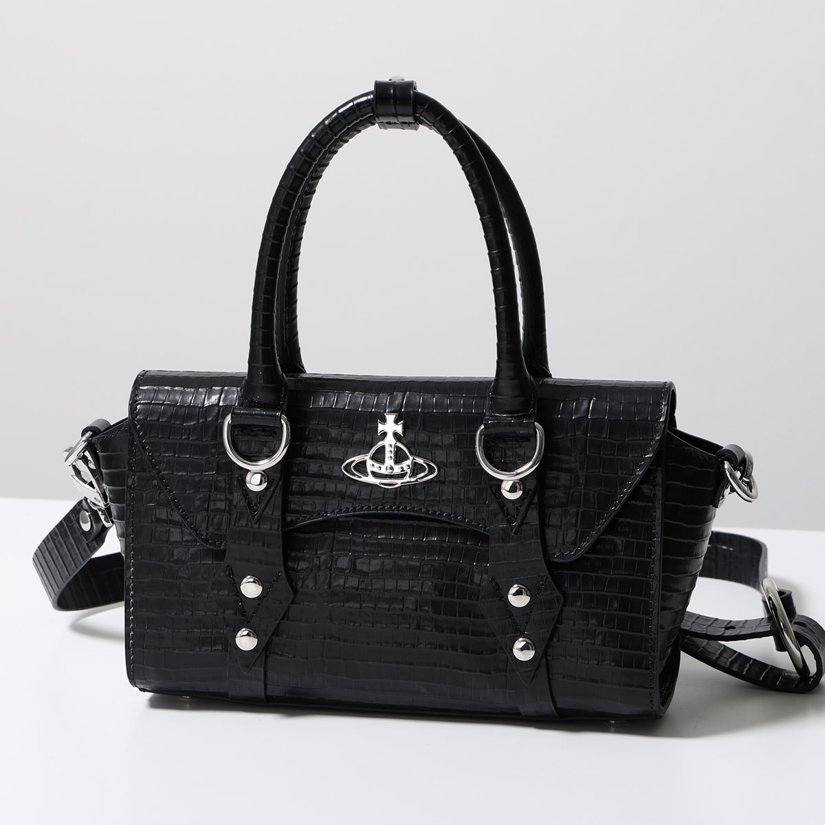 viviennewestwood ブラック クロコダイル風 ショルダーバッグ viviennewestwood ブラック クロコダイル風 ショルダーバッグ