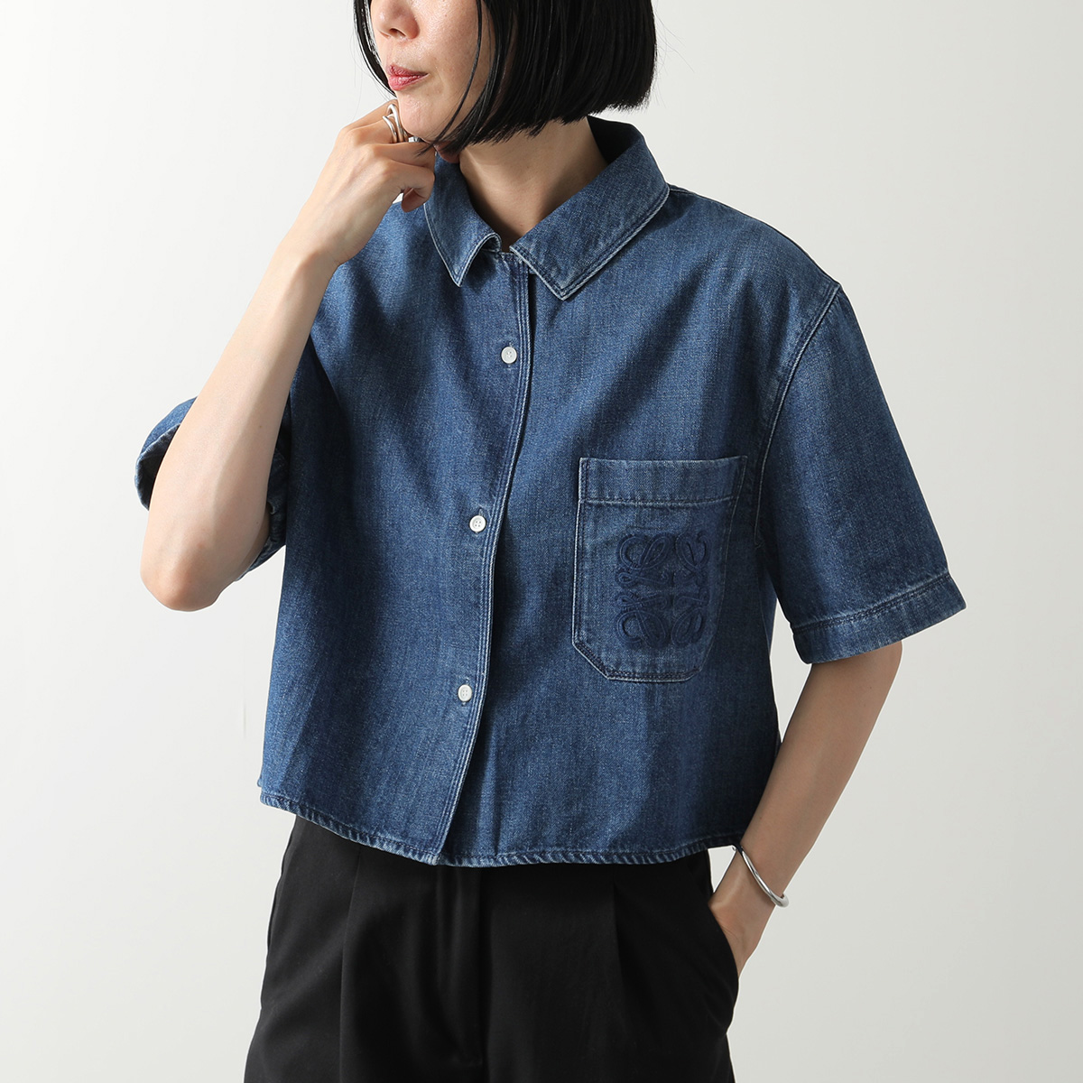 LOEWE（ロエベ） シャツ S616Y1DX01 レディース 半袖 デニム コットン