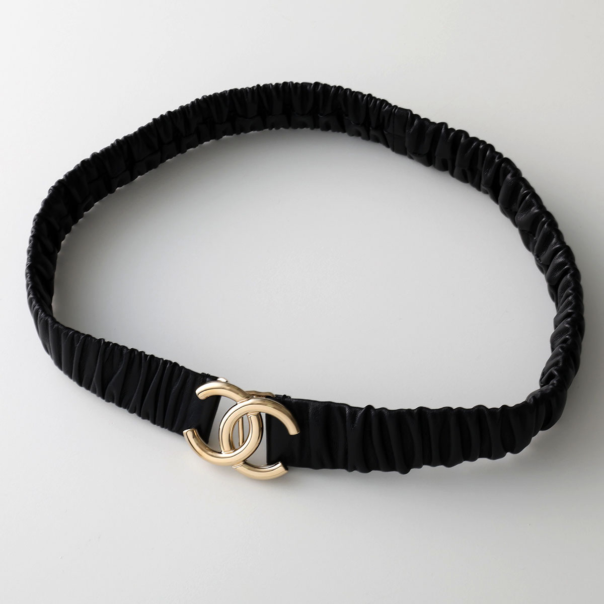 「女性用」CHANEL シャネル　ベルトブラック　フランス製 シャネル(CHANEL)シャネル ベルト ベルト 衣料品 メンズ