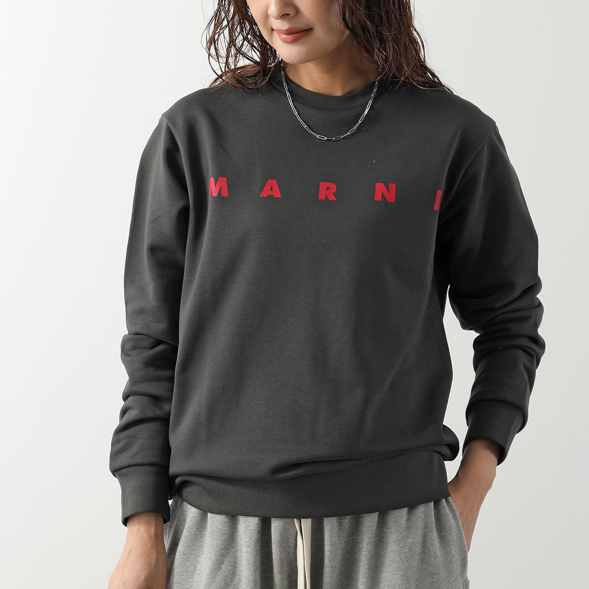大人もOK! Marni マルニ . ロゴプリント スウェットシャツ ブラック MARNI（マルニ） MARNI KIDS キッズ トレーナー M01612 M00V0