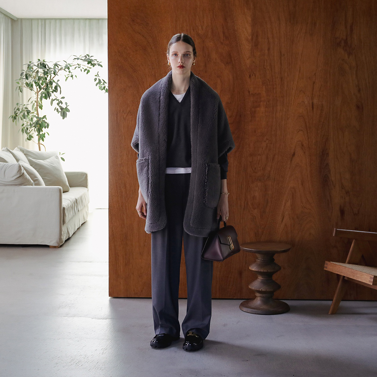 Musee別注】QTUME クチューム ケープ 24516 レディース テディライク