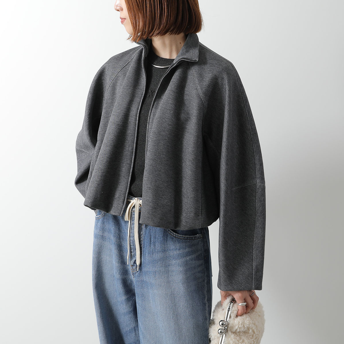 MaxMara STUDIO マックスマーラ　コットンリネンデニムジャケット item353121201001-1-2.jpg