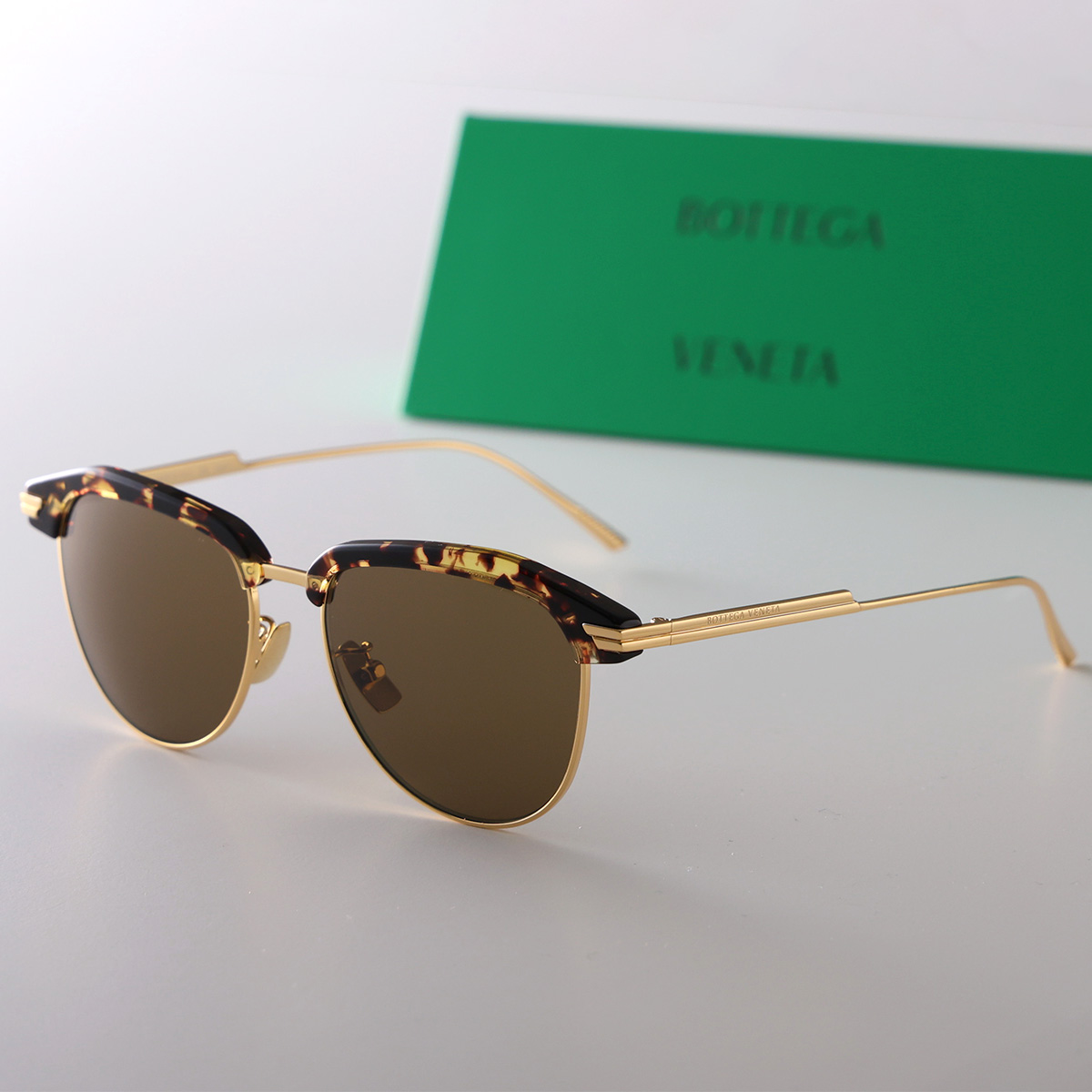 ボッテガヴェネタ　ウルトラシン メタル パントス サングラス　ゴールド×ブラウン BOTTEGA VENETA ボッテガヴェネタ サングラス BV1112SA メンズ