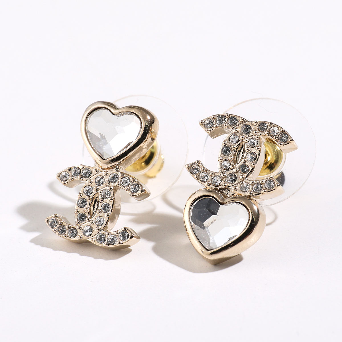 CHANEL ピアス　05 レア　美品　正規品　ハート　ピンク　ゴールド chanel ピアス ハート（ピアス）｜レディースアクセサリー