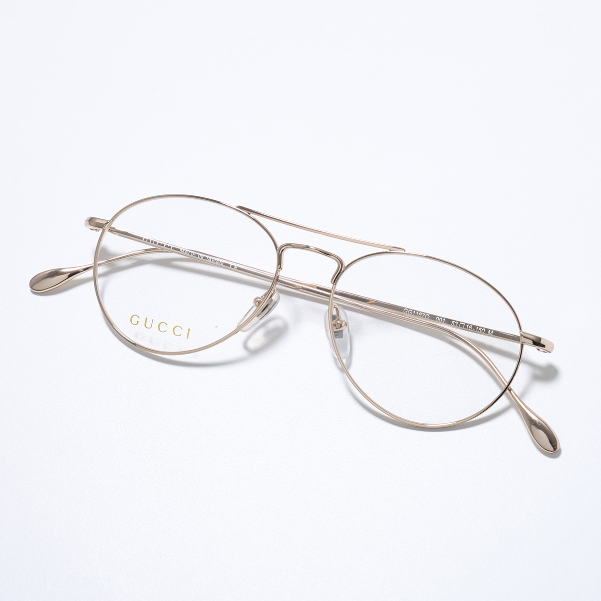 グッチ度ありメガネ【GUCCI】 GUCCI（グッチ） メガネ GG1187O メンズ ティアドロップ型 メタル